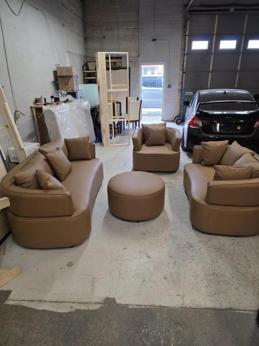 Completed custom marine upholstery project