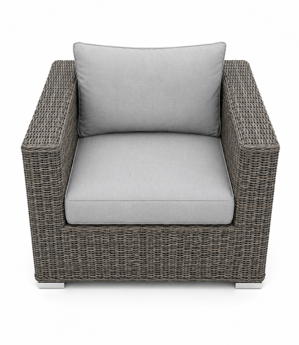 Marrakech outdoor club chair in Sunbrella Cast Slate