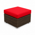 Marrakech outdoor coffee table ottoman in Sunbrella Canvas Jockey Red