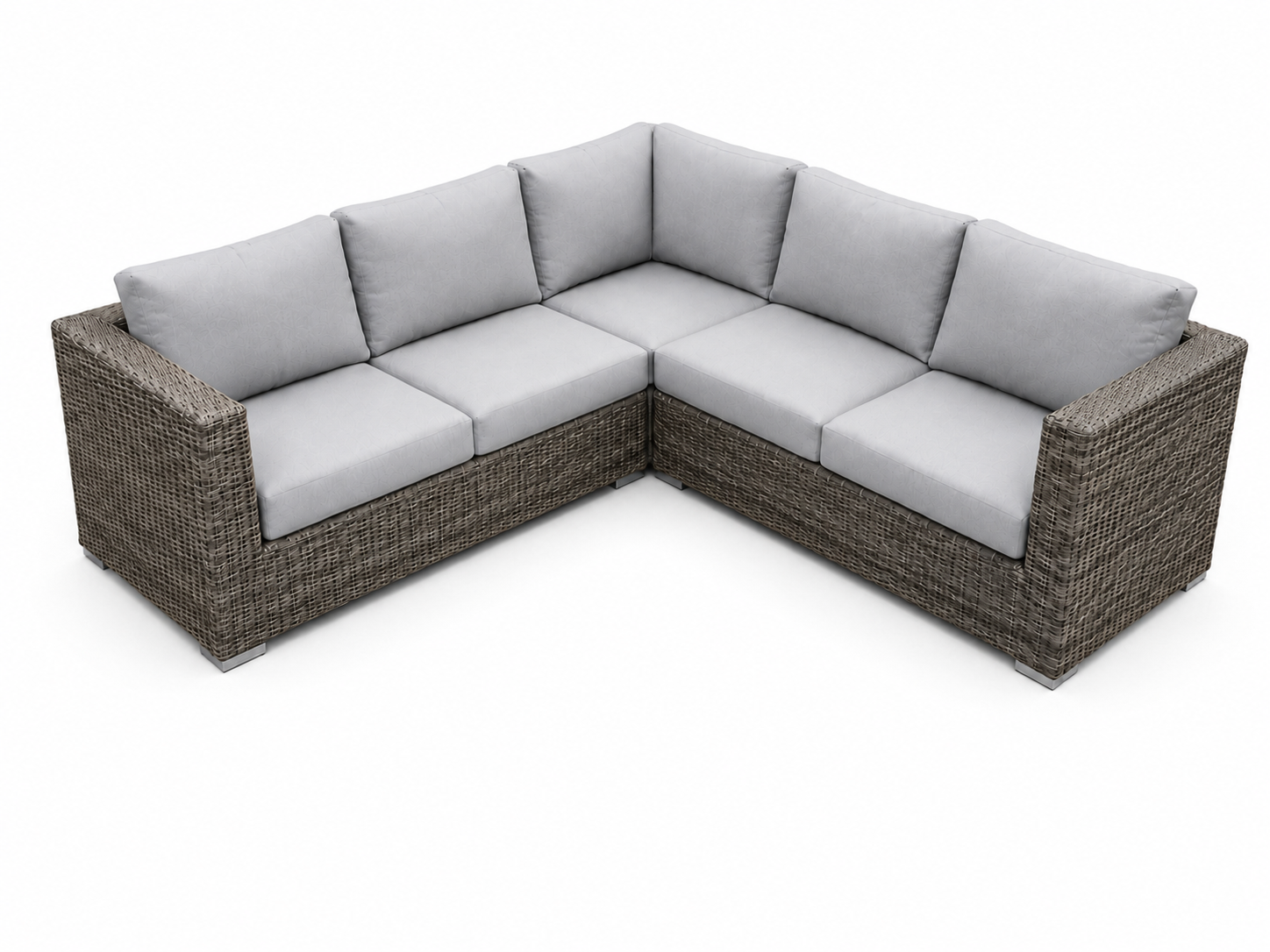Marrakech outdoor sectional sofa, high-angle layout view