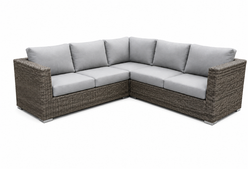 Marrakech 5-seater outdoor sectional sofa only in Sunbrella Cast Slate
