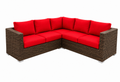 Marrakech 5-seater outdoor sectional sofa only in Sunbrella Canvas Jockey Red