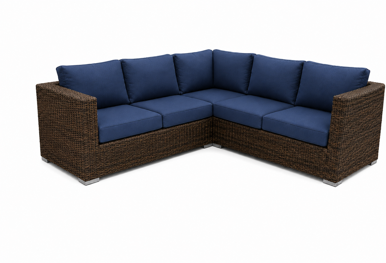 Marrakech 5-seater outdoor sectional sofa only in Sunbrella Sapphire Blue